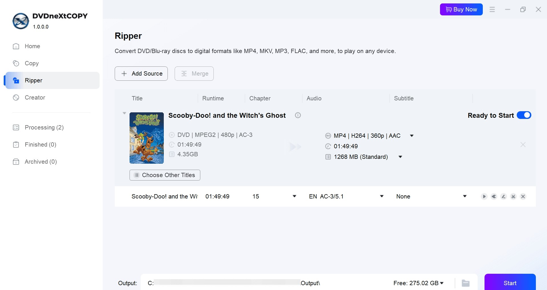 compress iso with DVDneXtCOPY DVD Ripper