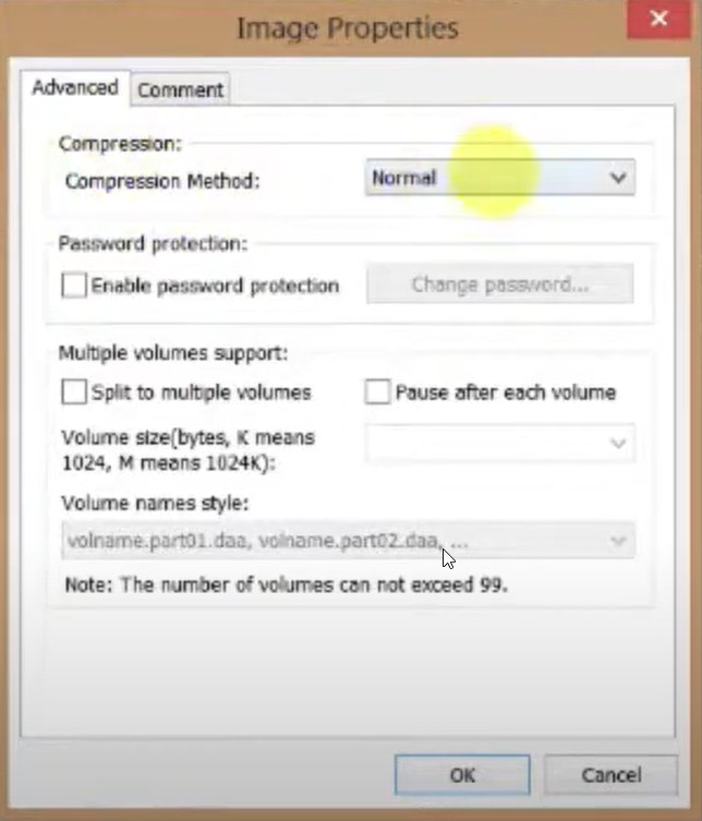step4: compress iso with PowerISO
