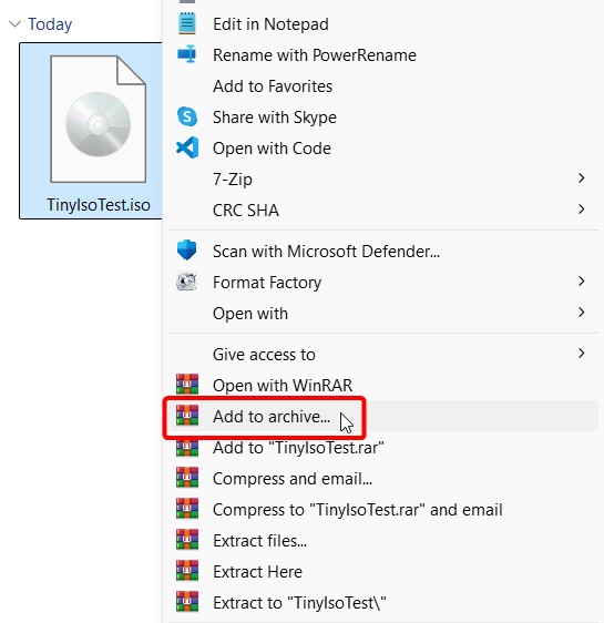 How to Compress ISO with WinRAR