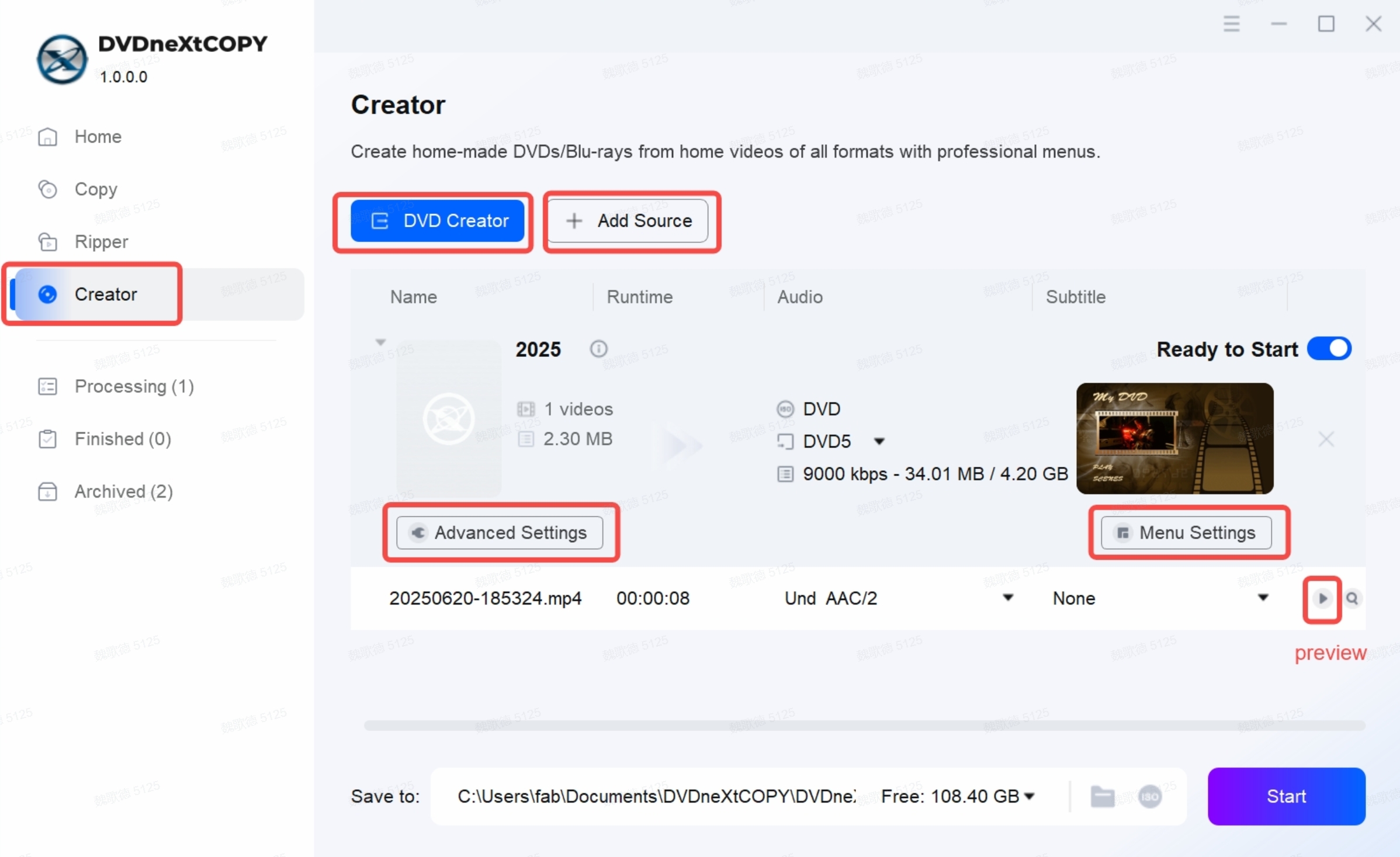 Alternative to Costco Video Transfer: DVDneXtCOPT DVD Creator