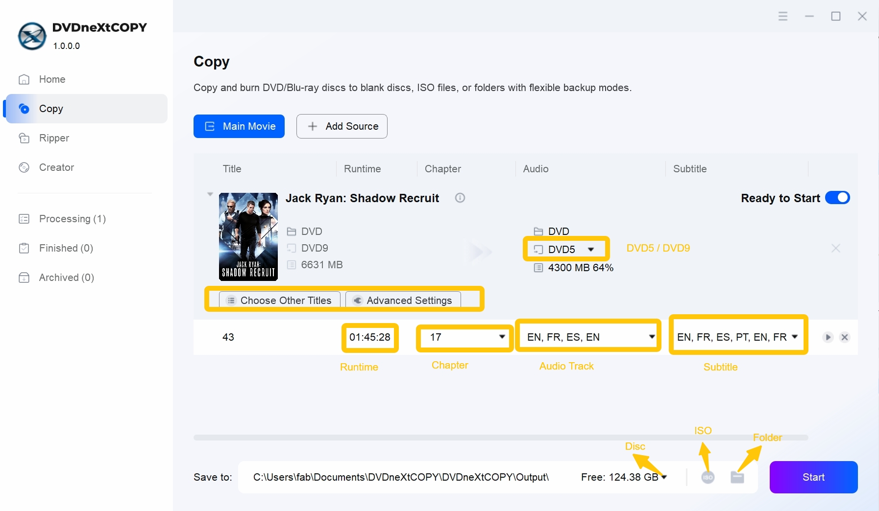Copy DVDs to Harddrive on Windows with DVDneXtCOPY