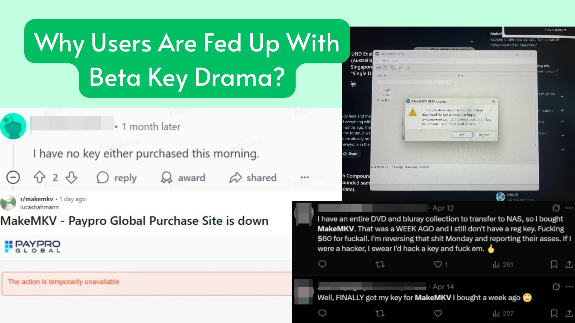 cons of makemkv beta keys and permenant registration codes