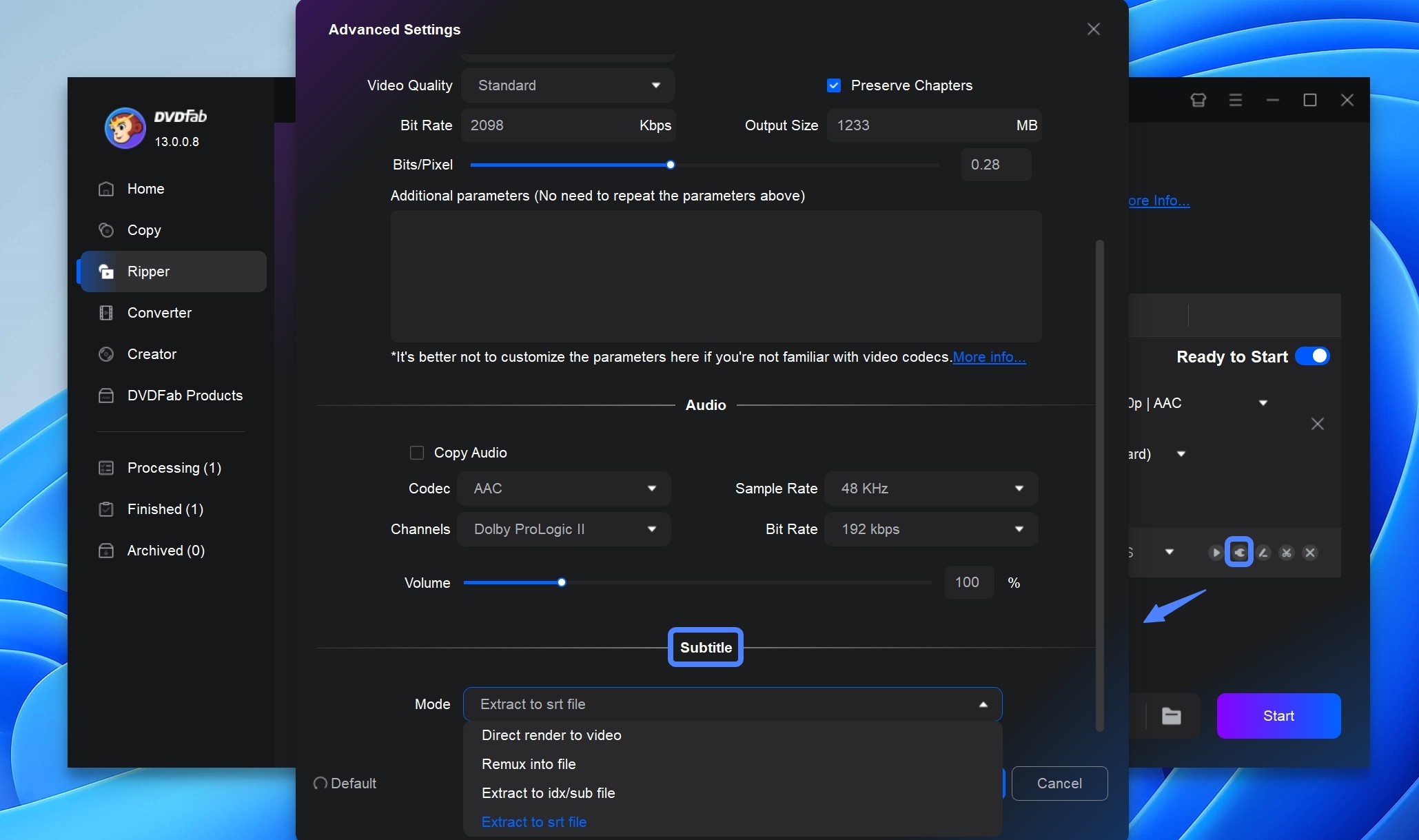 DVDFab DVD Ripper: Extract DVD Subtitles to SRT with OCR