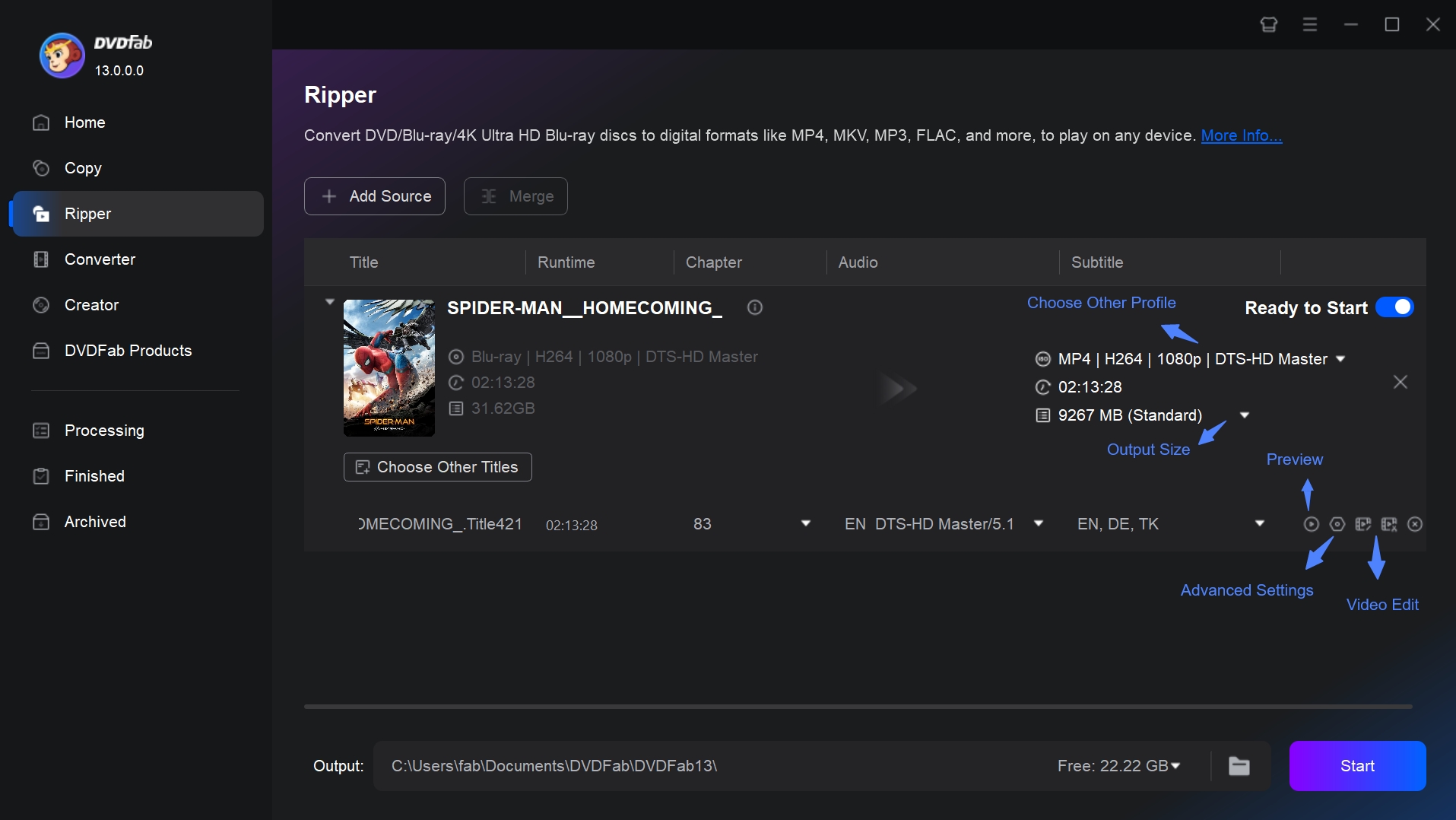 How to Convert Blu-ray to MP4 for Free with DVDFab HD Decrypter