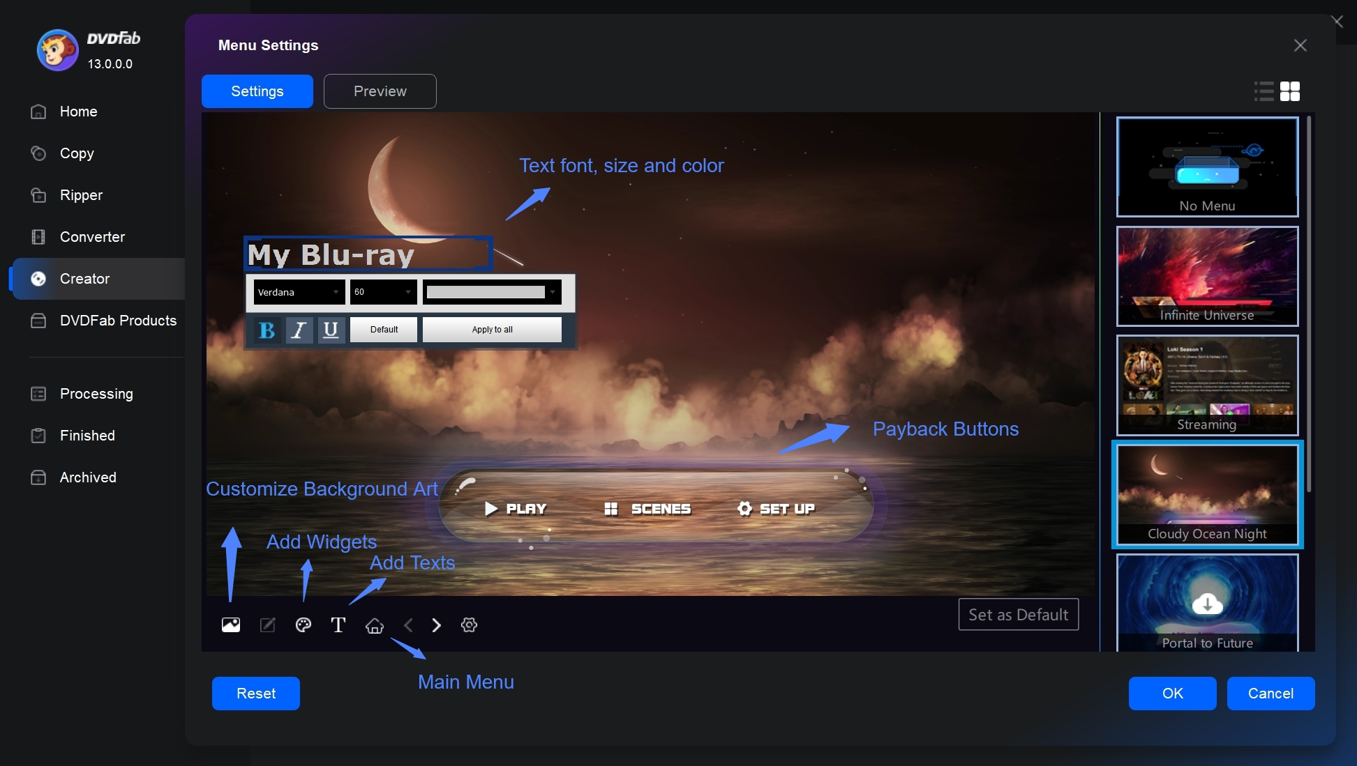 DVDFab Blu-ray Creator: Best for Menus, Editing, and Multiple Tracks