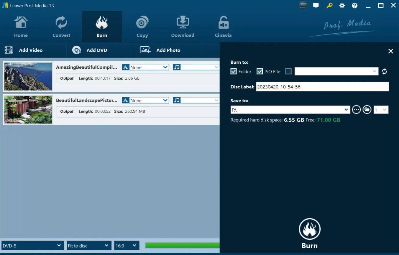 Leawo Blu-ray Creator: Best for Slideshows and 3D Projects