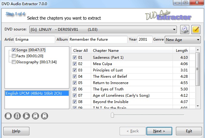 Rip Blu-ray Audio with DVD Audio Extractor