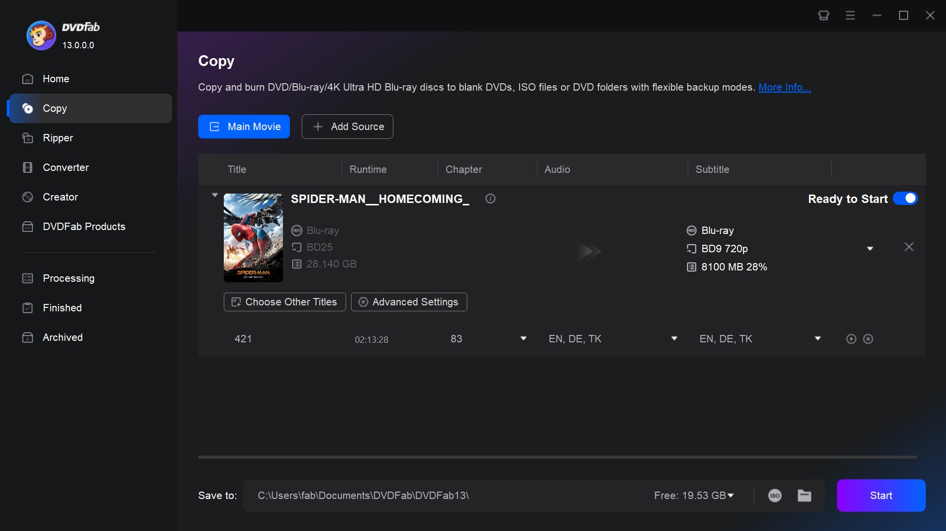 How to Rip Blu-ray to ISO on Mac with DVDFab Blu-ray Copy