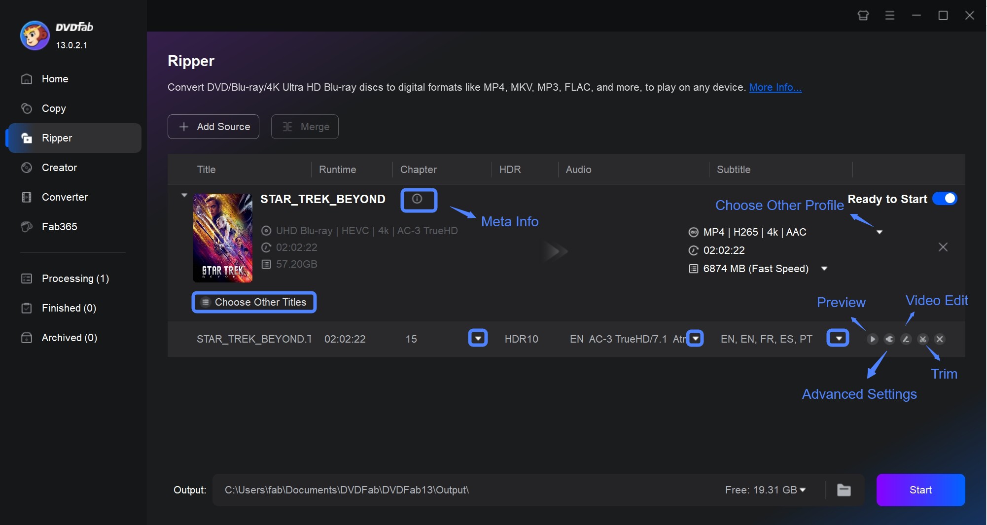 How to Rip Portected 4K Blu-ray to MKV or MP4 with DVDFab UHD Ripper