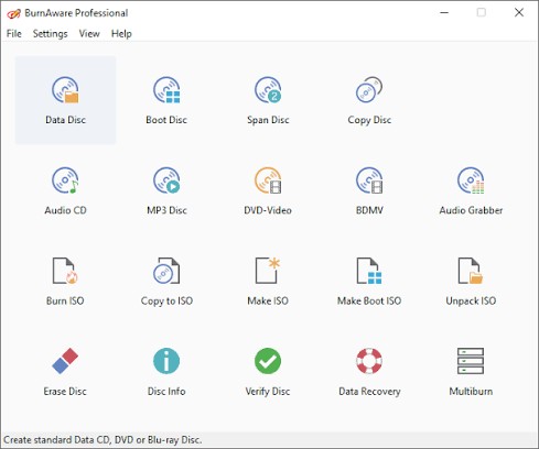 BurnAware Free — Best for Free ISO-Based Blu-ray Backup