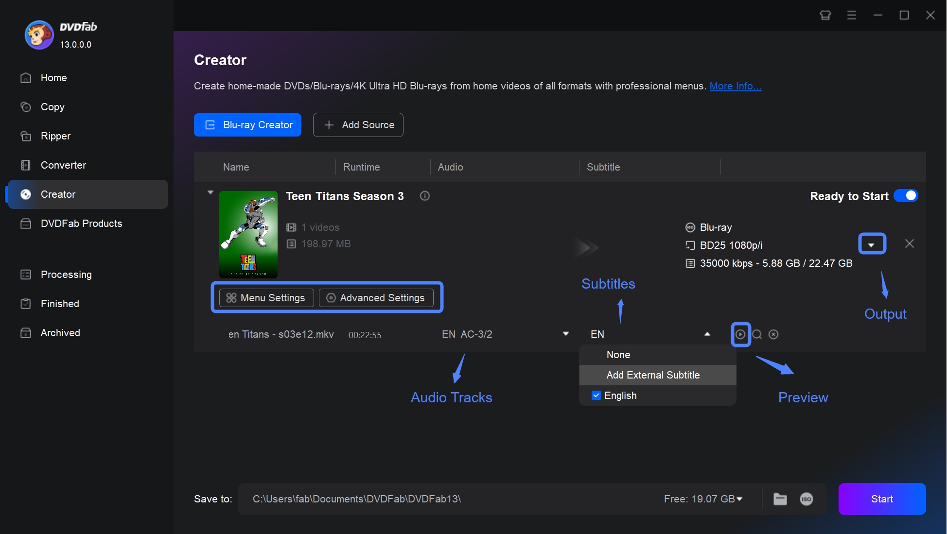 DVDFab Blu-ray Creator